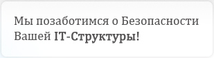 Мы позаботимся о безопасноси вашей IT-структуры